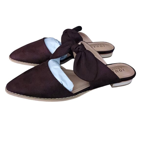 NEW Journee Collection Telulah Brown Faux Suede Slip-On Slide Sandals Size 8.5 - Picture 4 of 10
